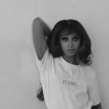 The T-SHIRT | White Cotton 'IT GIRL.' T-Shirt