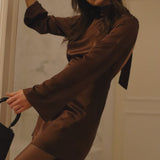 BINKY Chocolate Silk Backless Mini