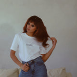 The T-SHIRT | White Cotton 'IT GIRL.' T-Shirt