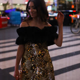 Style No.3 Uptown Gold Sequin Mini