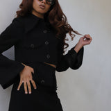 The SKIRT | Black Crystal Pocket Mini Skirt