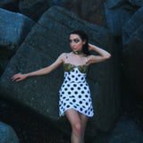POLKA DOT LACE MINI DRESS