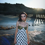 POLKA DOT LACE MINI DRESS