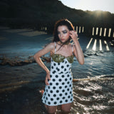 POLKA DOT LACE MINI DRESS