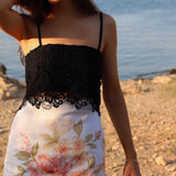 The Lace Embellished Crop Top