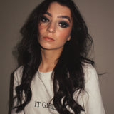 The T-SHIRT | White Cotton 'IT GIRL.' T-Shirt
