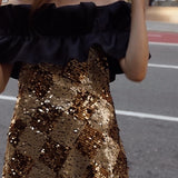 Style No.3 Uptown Gold Sequin Mini