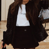 The T-SHIRT | White Cotton 'IT GIRL.' T-Shirt